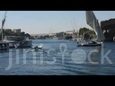 Nile view from Philae temple in Nuba Aswan Egypt.