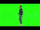 man walking on blue screen