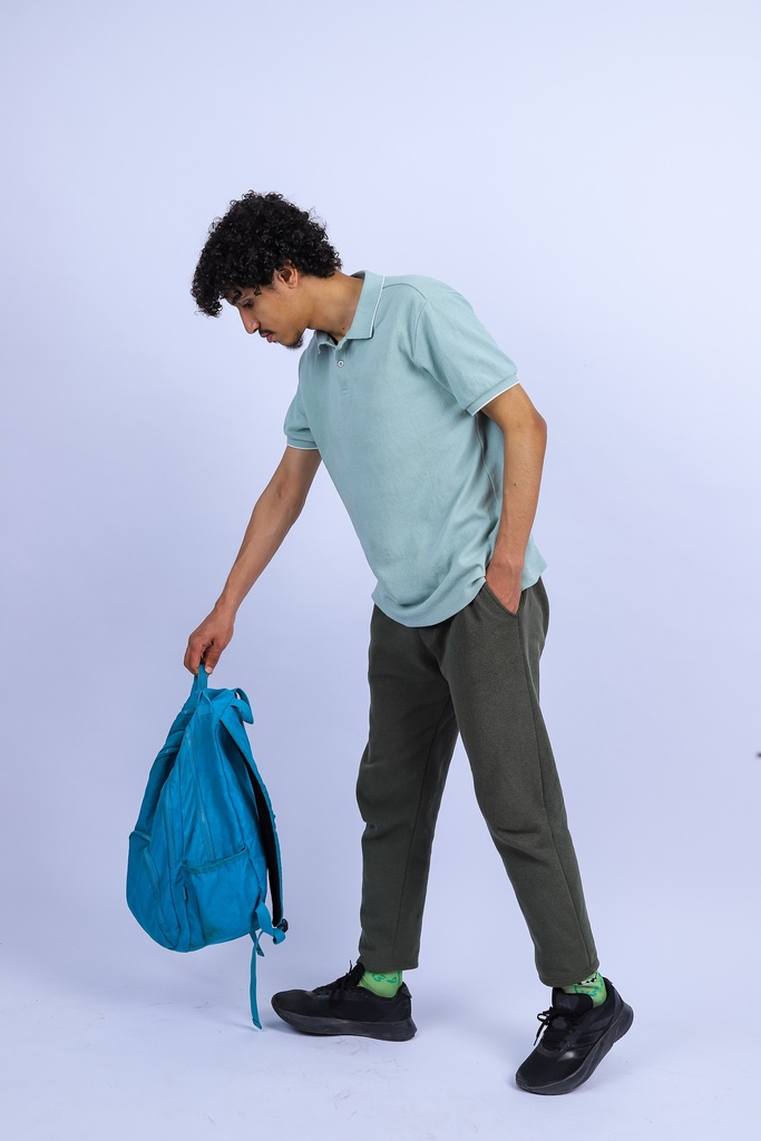 man wearing his backbag 1.