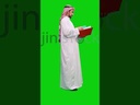 Khaliji saudi arabian man from the gulf side view working and holding a folder