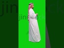 Khaliji saudi arabian man from gulf walking while drinking tea