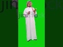 Khaliji saudi arabian from gulf talking on the phone and drinking tea or coffee