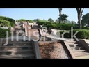 water fall in azhar park stairs