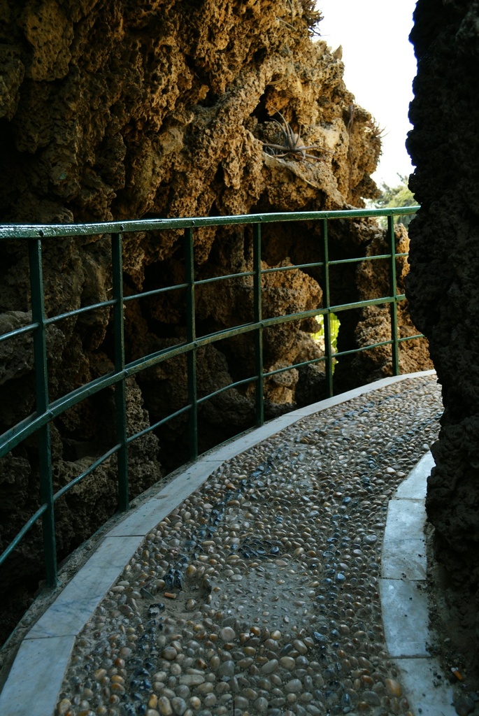 Path in the fish garden - stock image