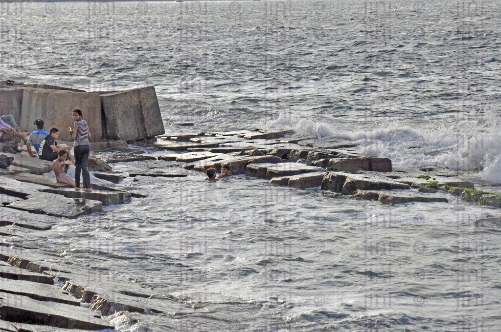 A beach in Alexandria - Alexandria Cornish beach at sunset كورنيش الاسكندريا