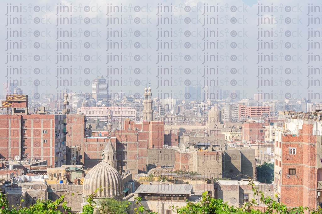 top view for old cairo from azhar park