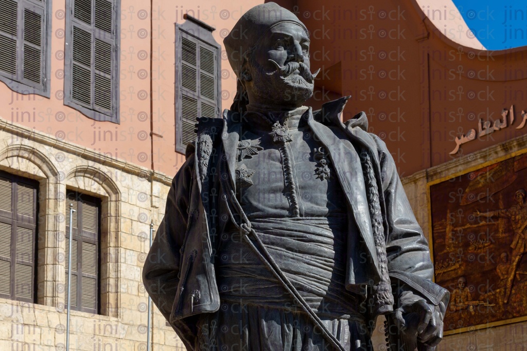 ibrahim basha close up statue