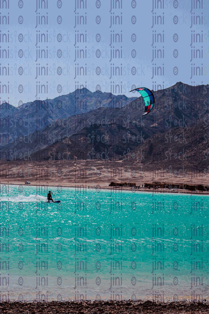 kite surfing Egypt beaches stock image