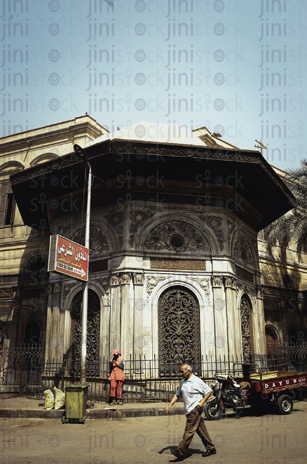 old mosque interior in old Cairo el Moaz street