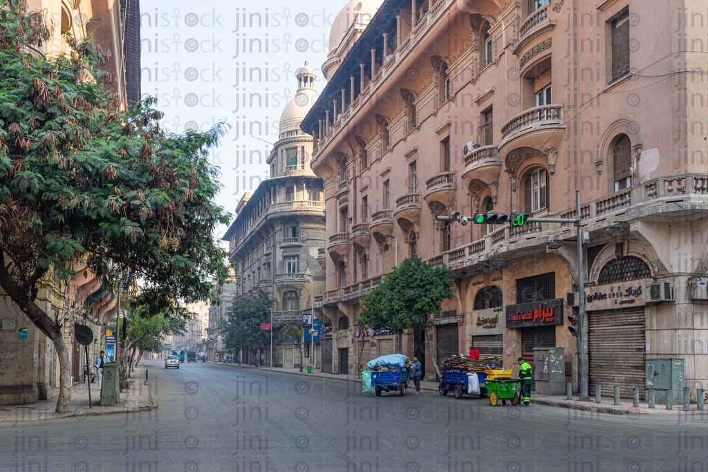 vintage historic background streets of wast el balad