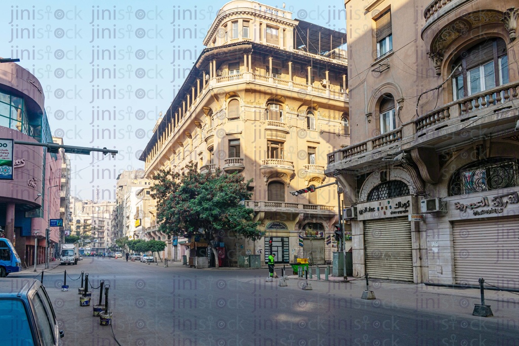 historic building in cairo city roads