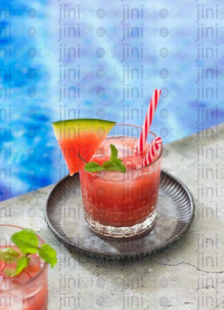 Watermelon mojito summer drink  stock image