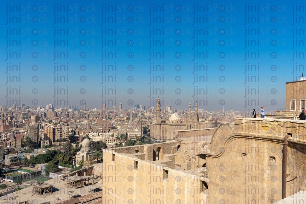 the sky horizon over old cairo