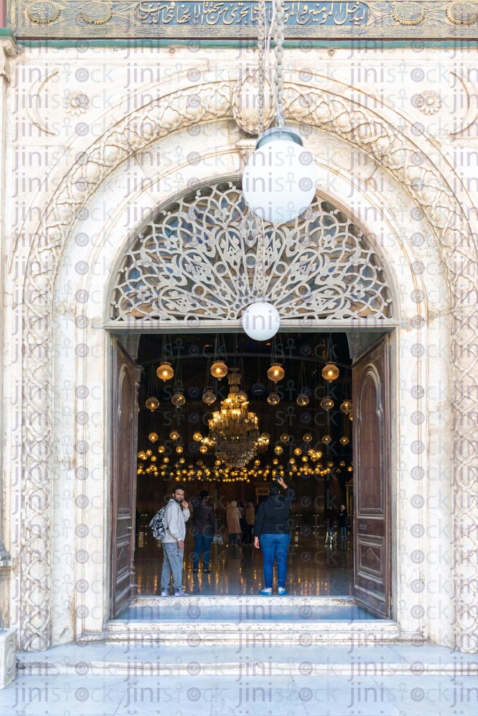 Detailed gate at the entrance of Mohamed ali mosque