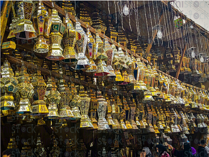 Ramadan lantern market - stock image