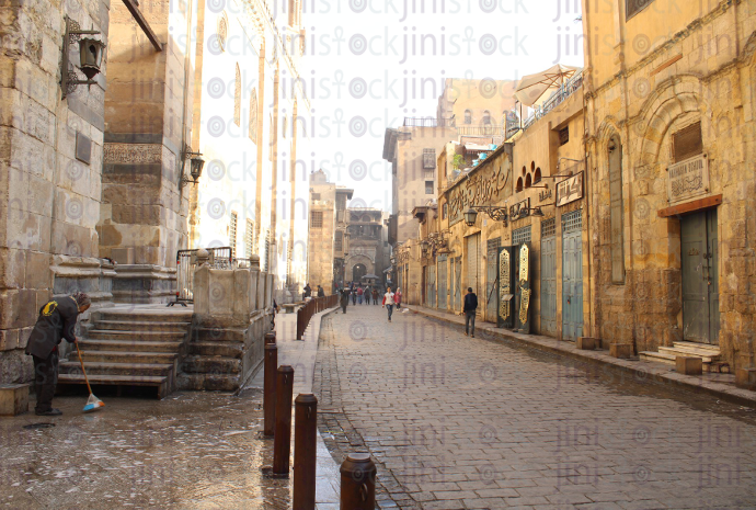 High quality stock image of Egypt old cairo streets El Moez