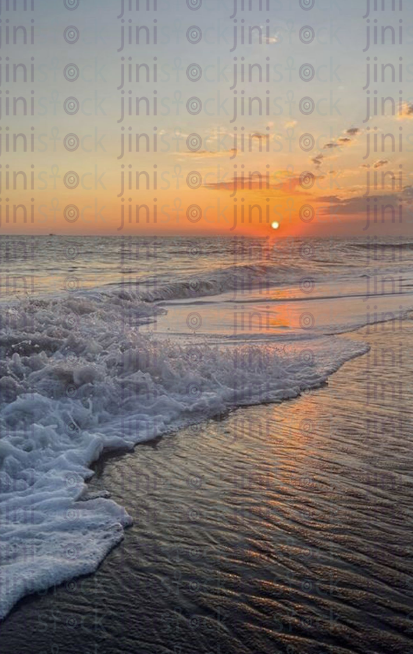 waves on the beach during summertime