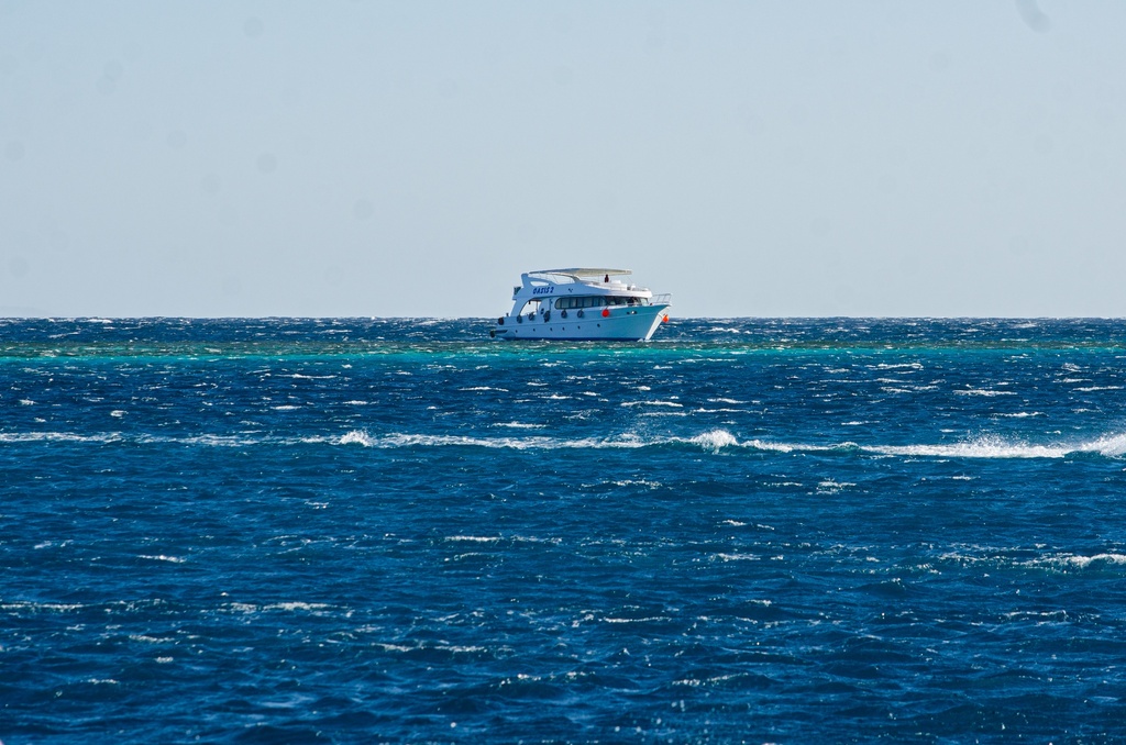 yacht in the red sea.