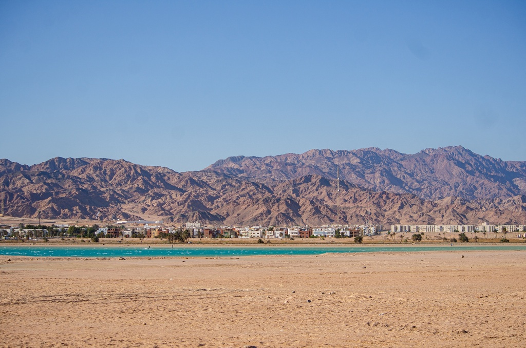 Mountains around the sea lagoons in Dahab.