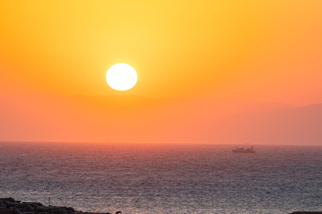 sunrise over the red sea