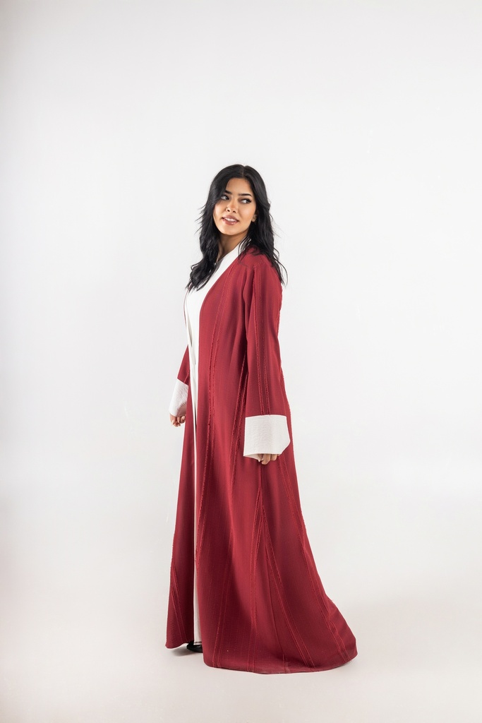 a stock image of a khaliji girl on isolated background wearing a red dress