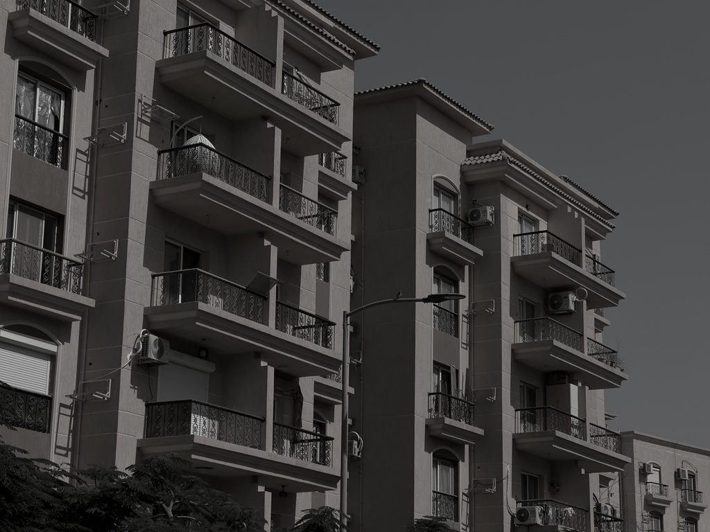 Modern Residential Building with Balconies