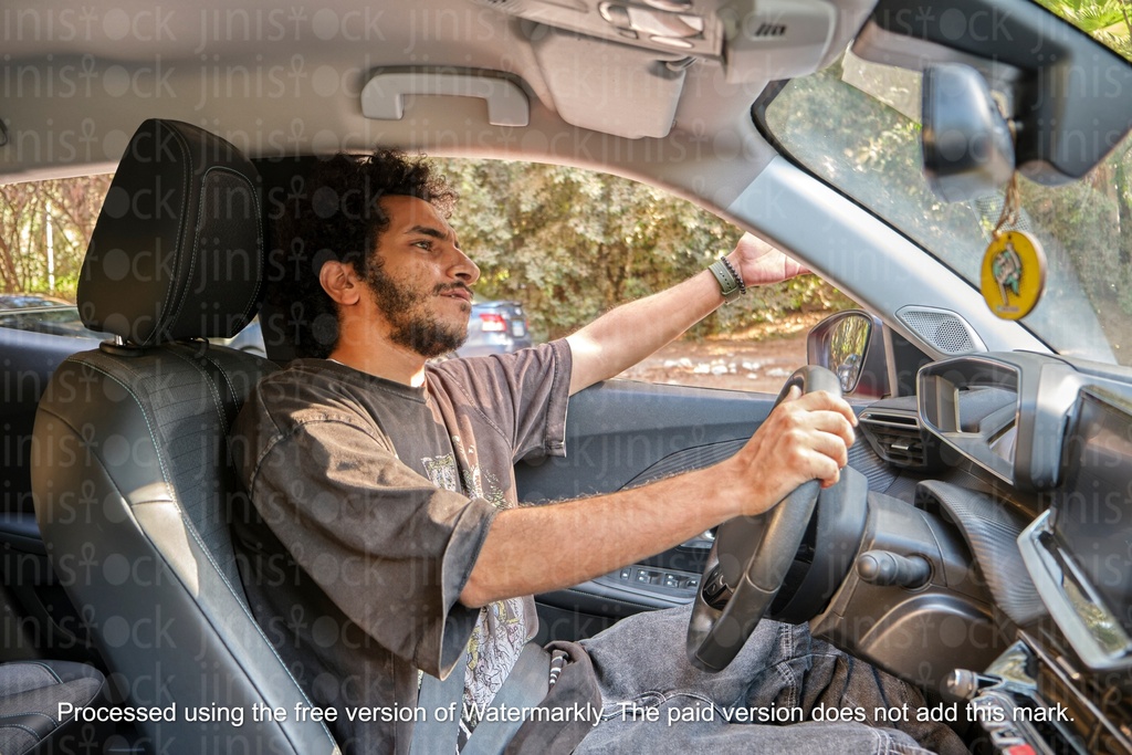 man driving  mad  from the traffic