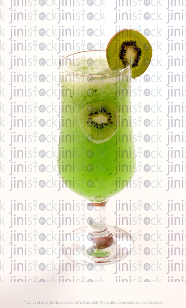 A glass of kiwi juice