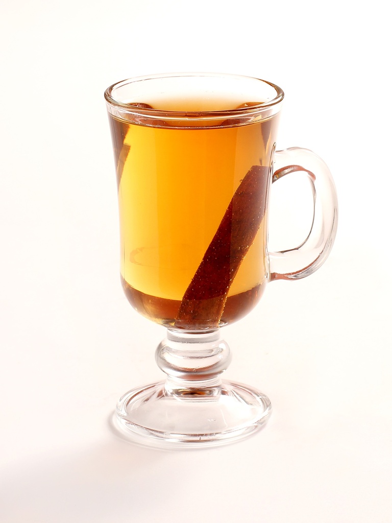 glass of hot cider