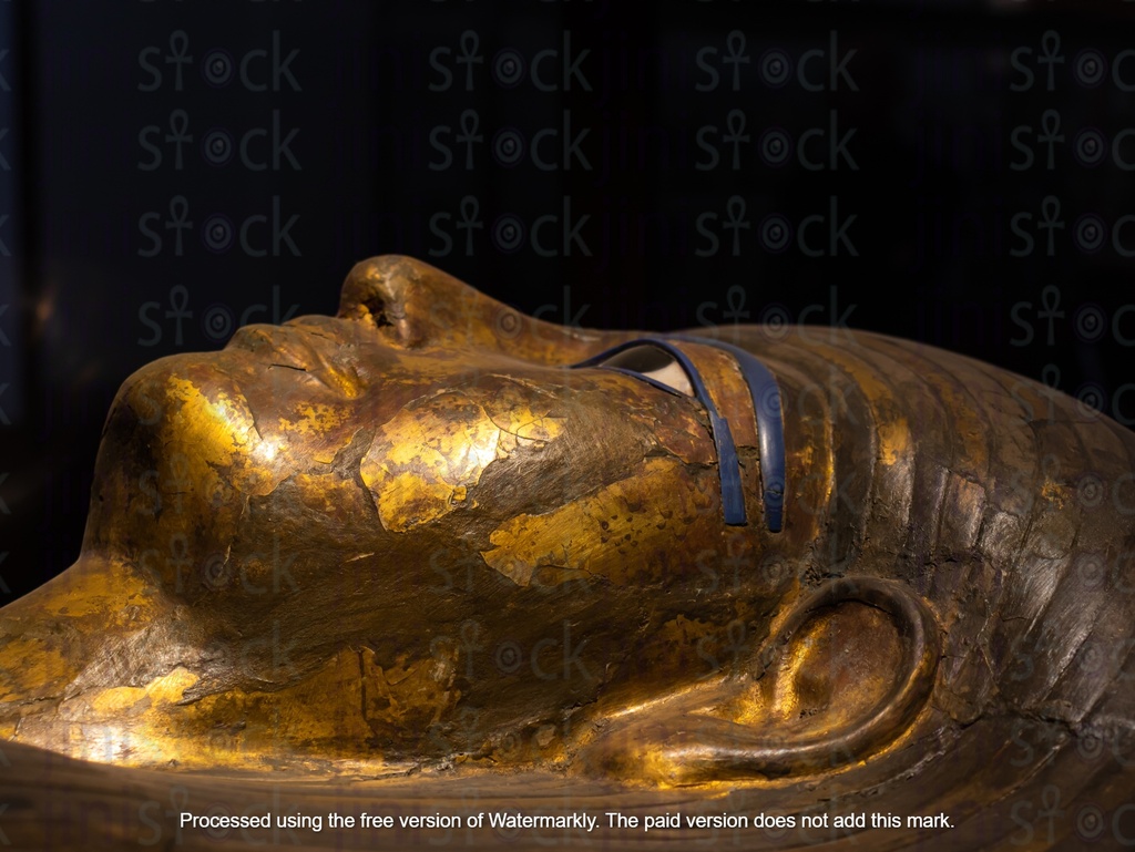 Ancient Egyptian golden coffin