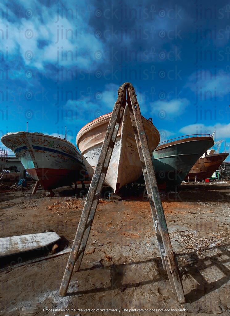 fishing boat low angle parked on the beach