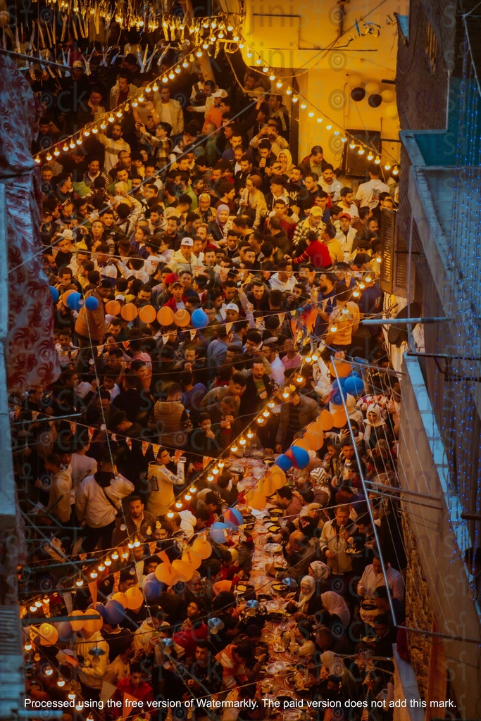 ramadan lights in a harah