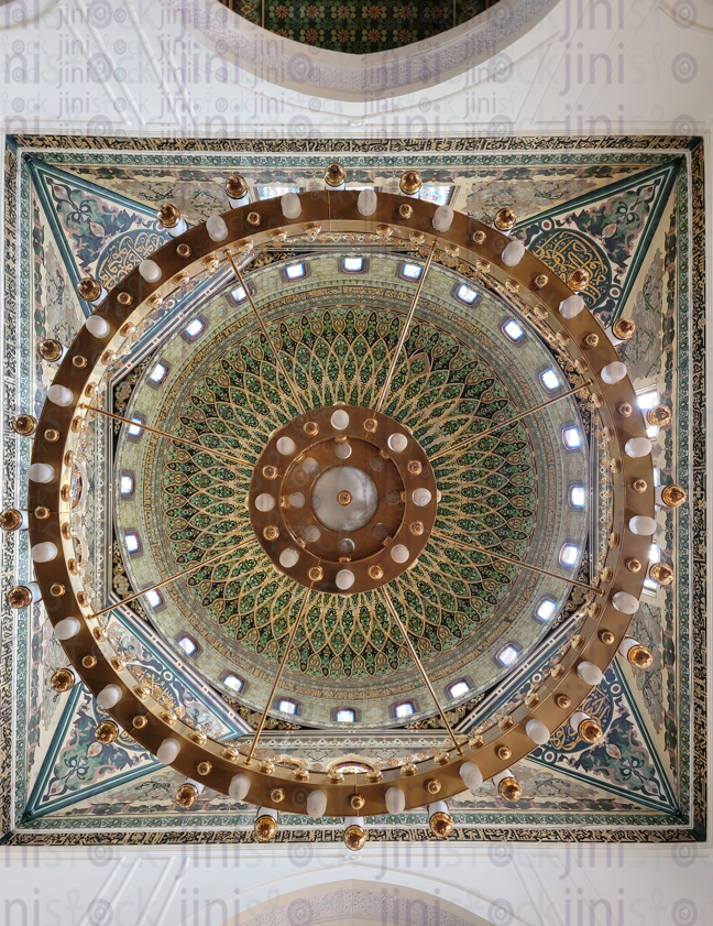 mosque ceiling with decorative