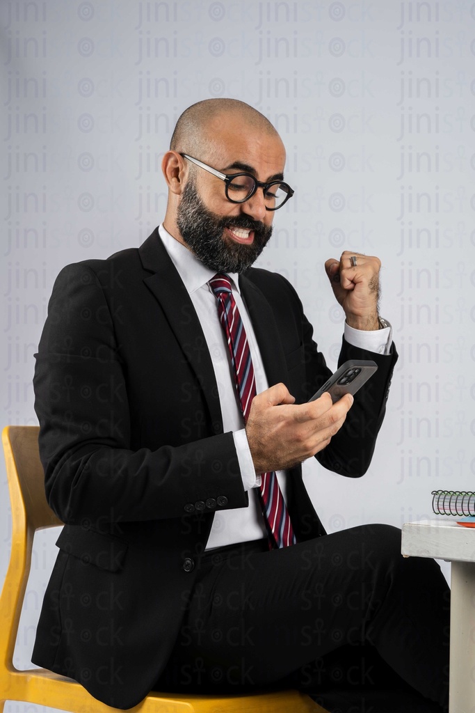 Businessman talking on mobile