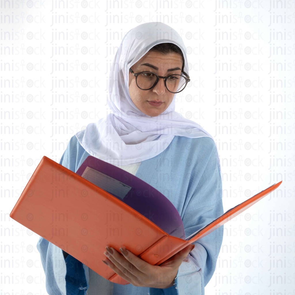 woman holding folders