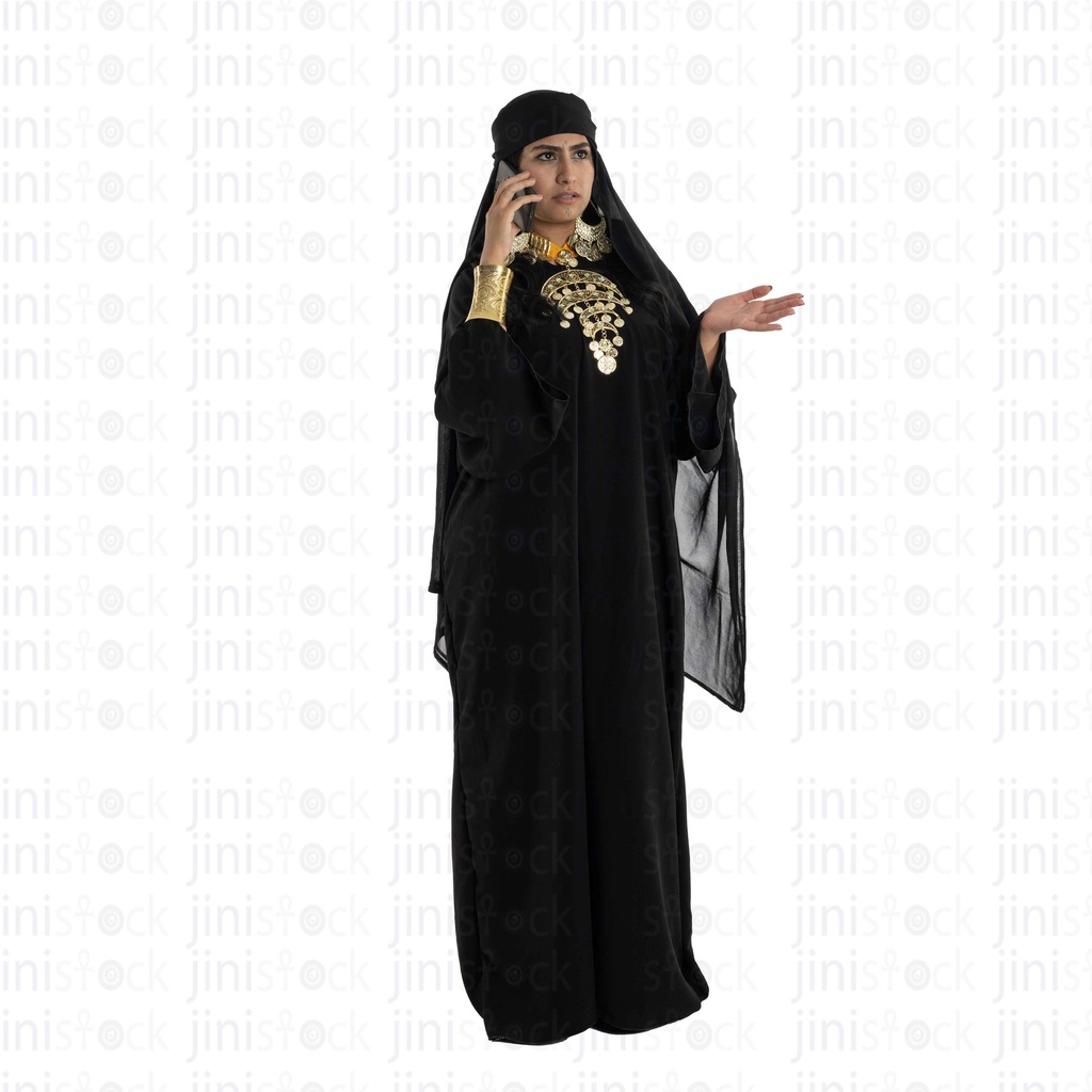 a woman from upper egypt talking on the phone