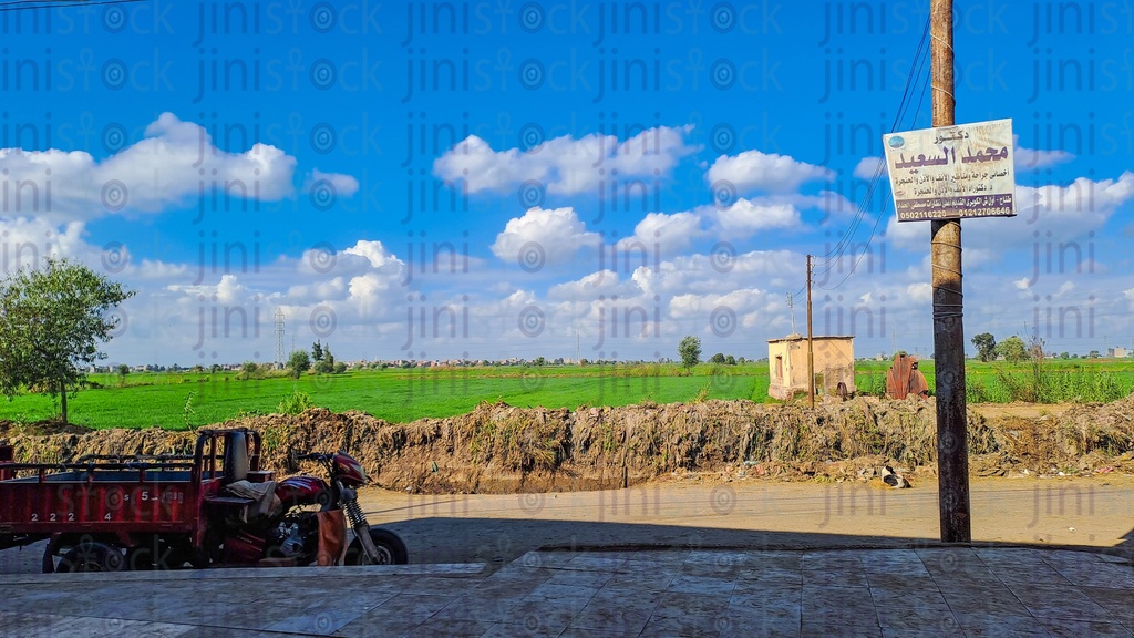 street in the countryside in Egypt