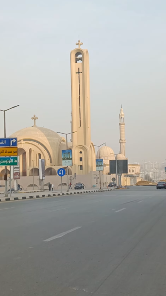 high way road infront of church in zahraa el maadi