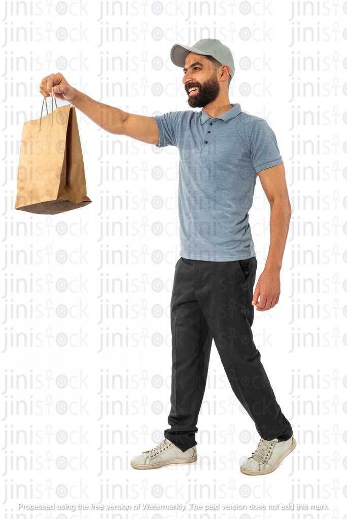 delivery man handing an order