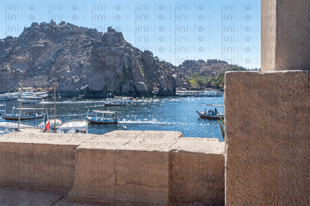 view for the nile from temple fence