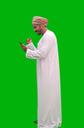 omani khaliji gulf Arab man holding mobile happy winning