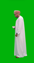 omani khaliji man  from gulf drinking tea or coffee side view