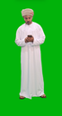 omani man from gulf khaliji holding mobile and winning and happy