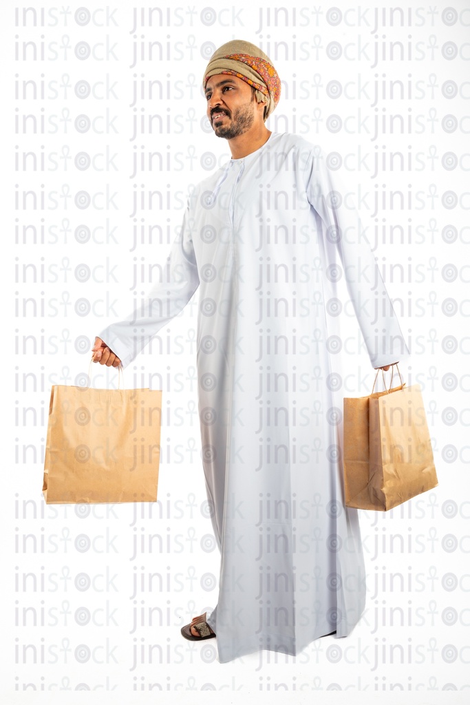 Omani man shopping from gulf khaliji