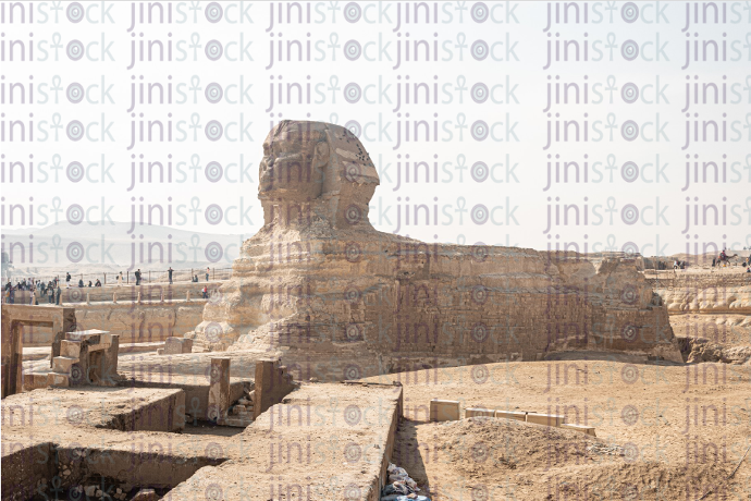 Close-up photo of the Sphinx - stock image