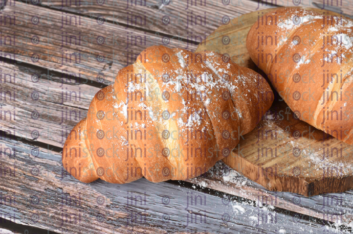 croissant close up - stock image
