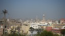 top view for old cairo in the morning