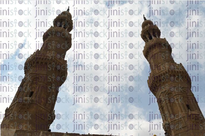 mosque minaret - stock image