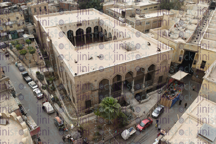 mosque top view - stock image