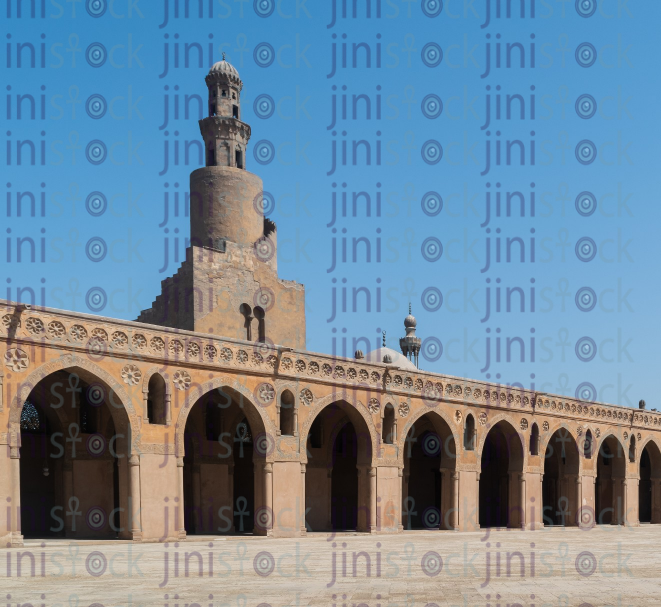 old mosque hall wide angle - stock image